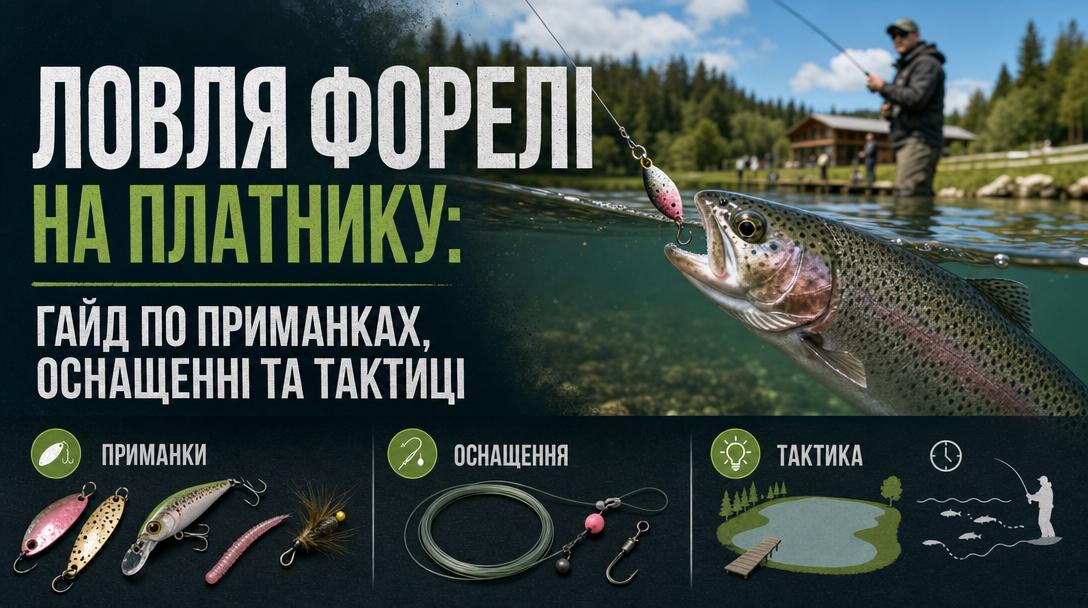 Ловля форелі на платнику: гайд по приманках, оснащенні та тактиці