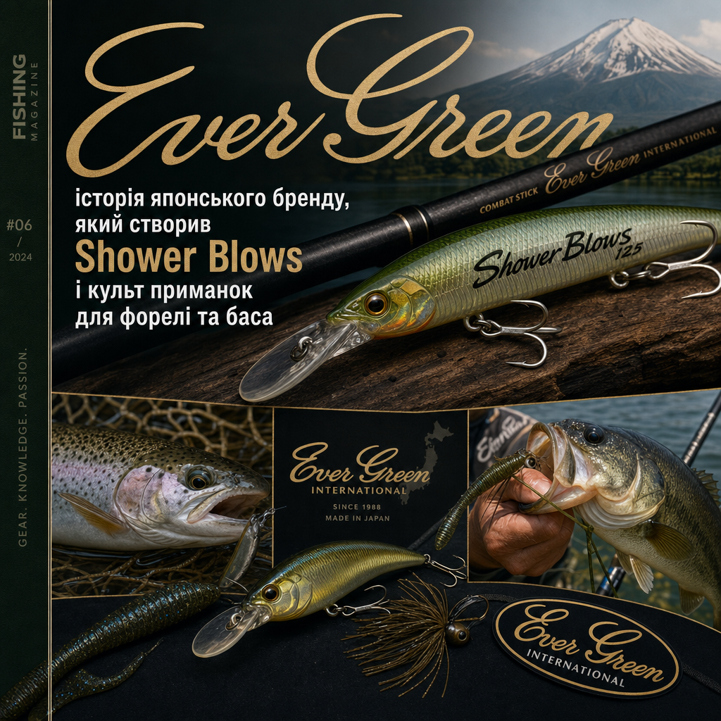 Evergreen: історія японського бренду, який створив Shower Blows і культ приманок для форелі та баса