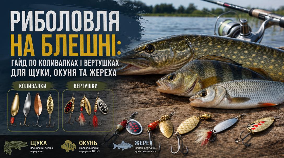 Риболовля на блешні: гайд по коливалках і вертушках для щуки, окуня та жереха