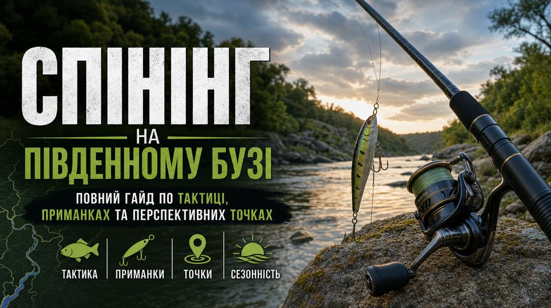 Спінінг на Південному Бузі: повний гайд по тактиці, приманках та перспективних точках