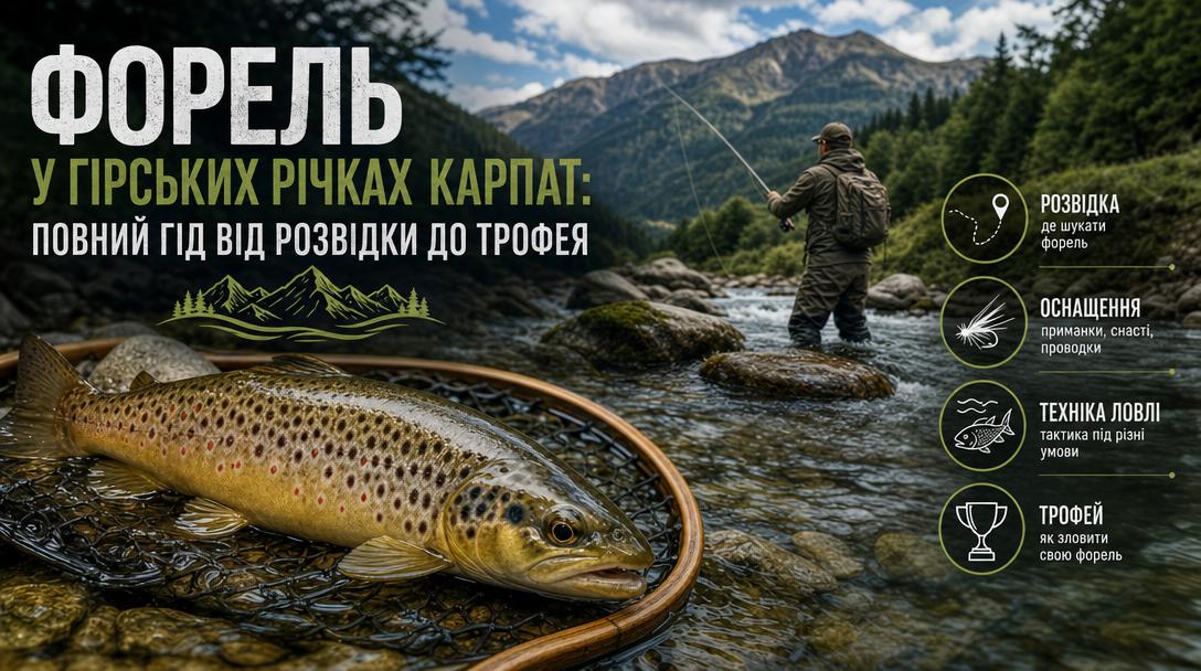Форель у гірських річках Карпат: повний гід від розвідки до трофея